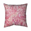 Begin Home Decor 26 x 26 in. Roses In Watercolor-Double Sided Print Indoor Pillow 5541-2626-FL316